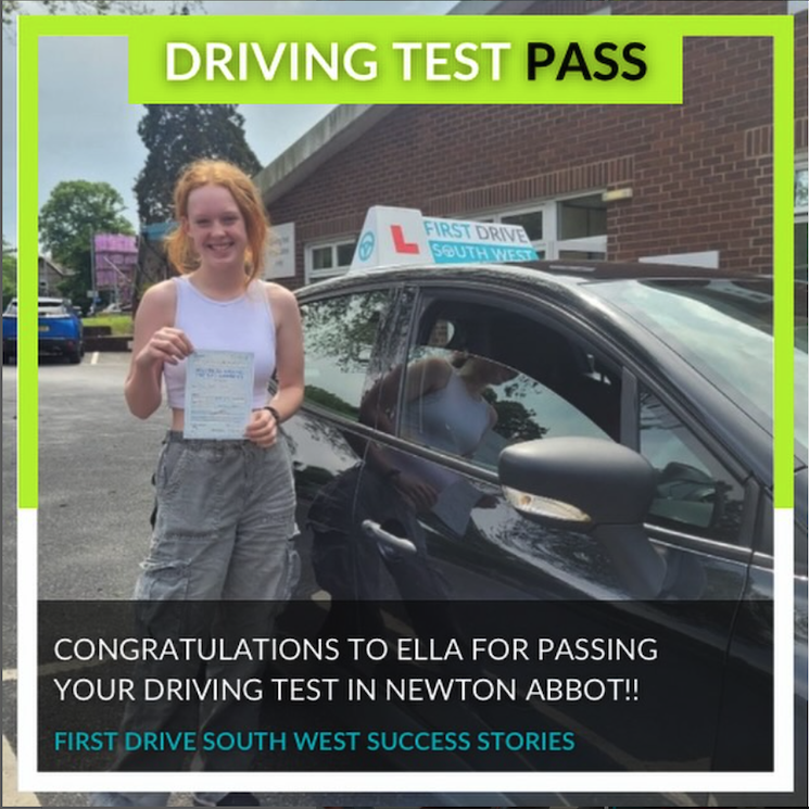 Driving test success at Newton Abbot test centre!